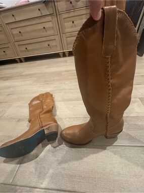 Lane Women's Plain Jane Boot LB0350 X Size 8 in Saddle Brown